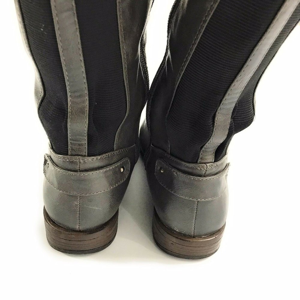 (SOLD) Bamboo Montage 77 Gray Round Toe Boots, 6 - Picture 6 of 7